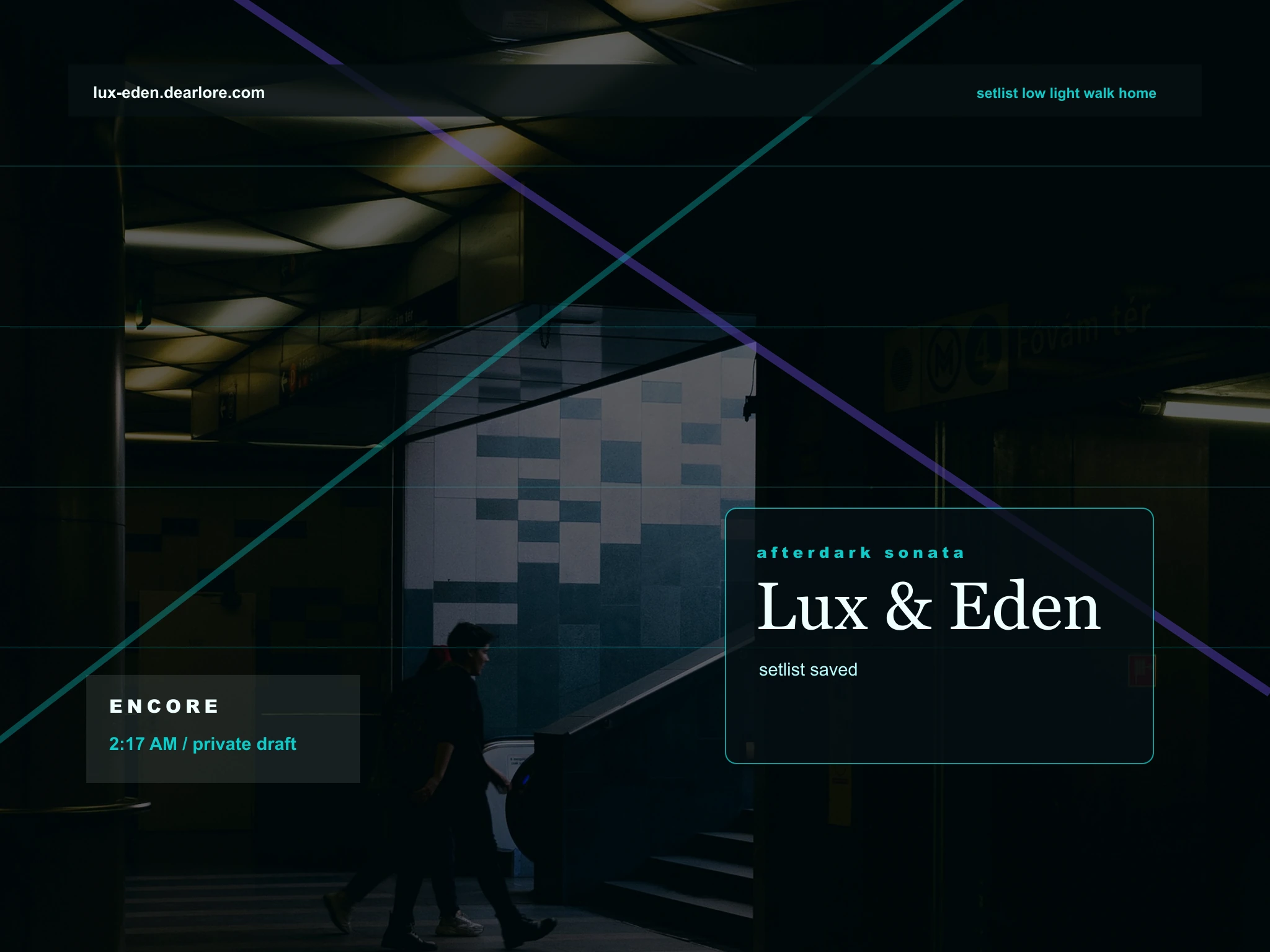 Generated afterdark music couple website demo