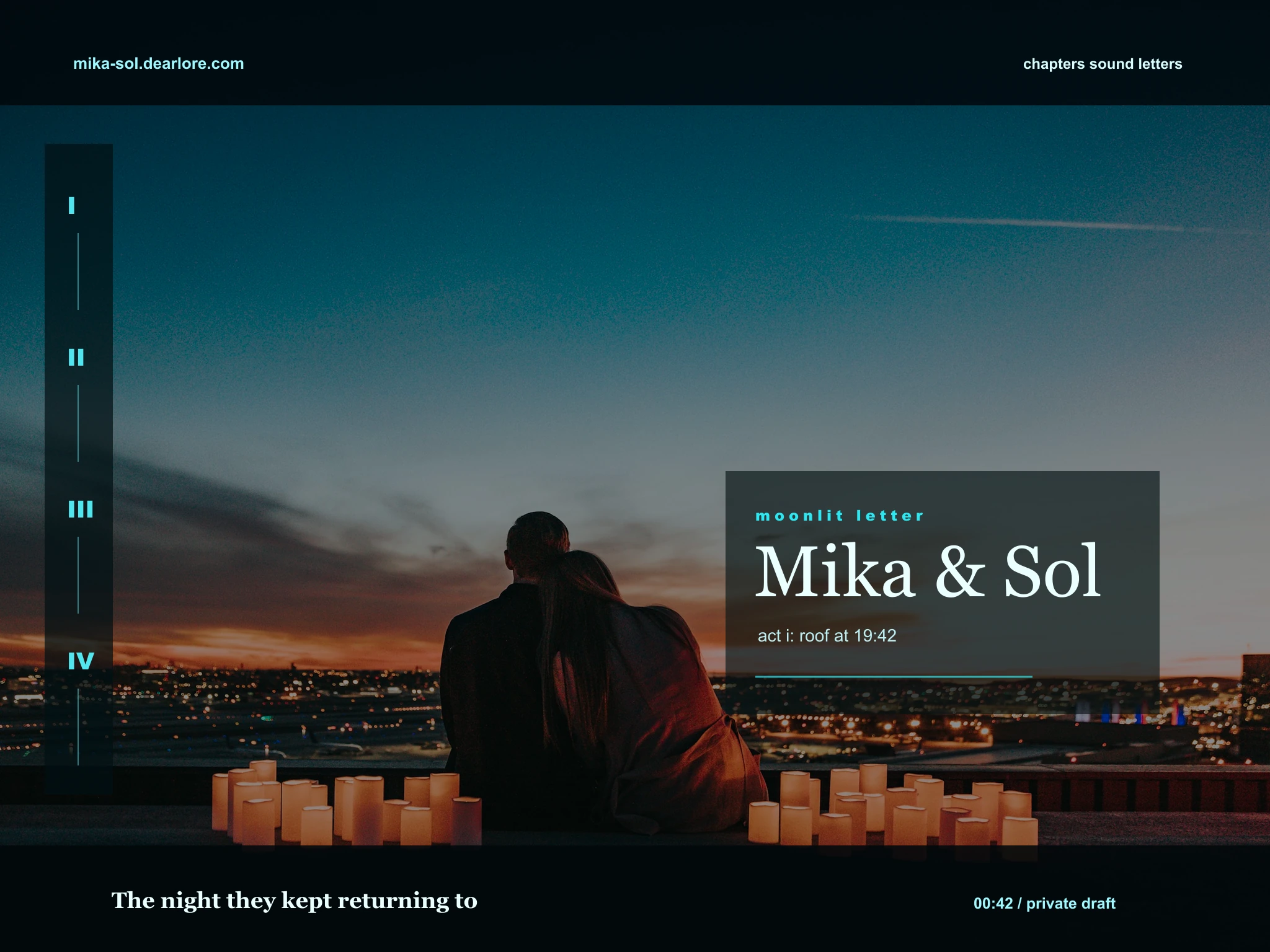 Generated cinematic couple website demo