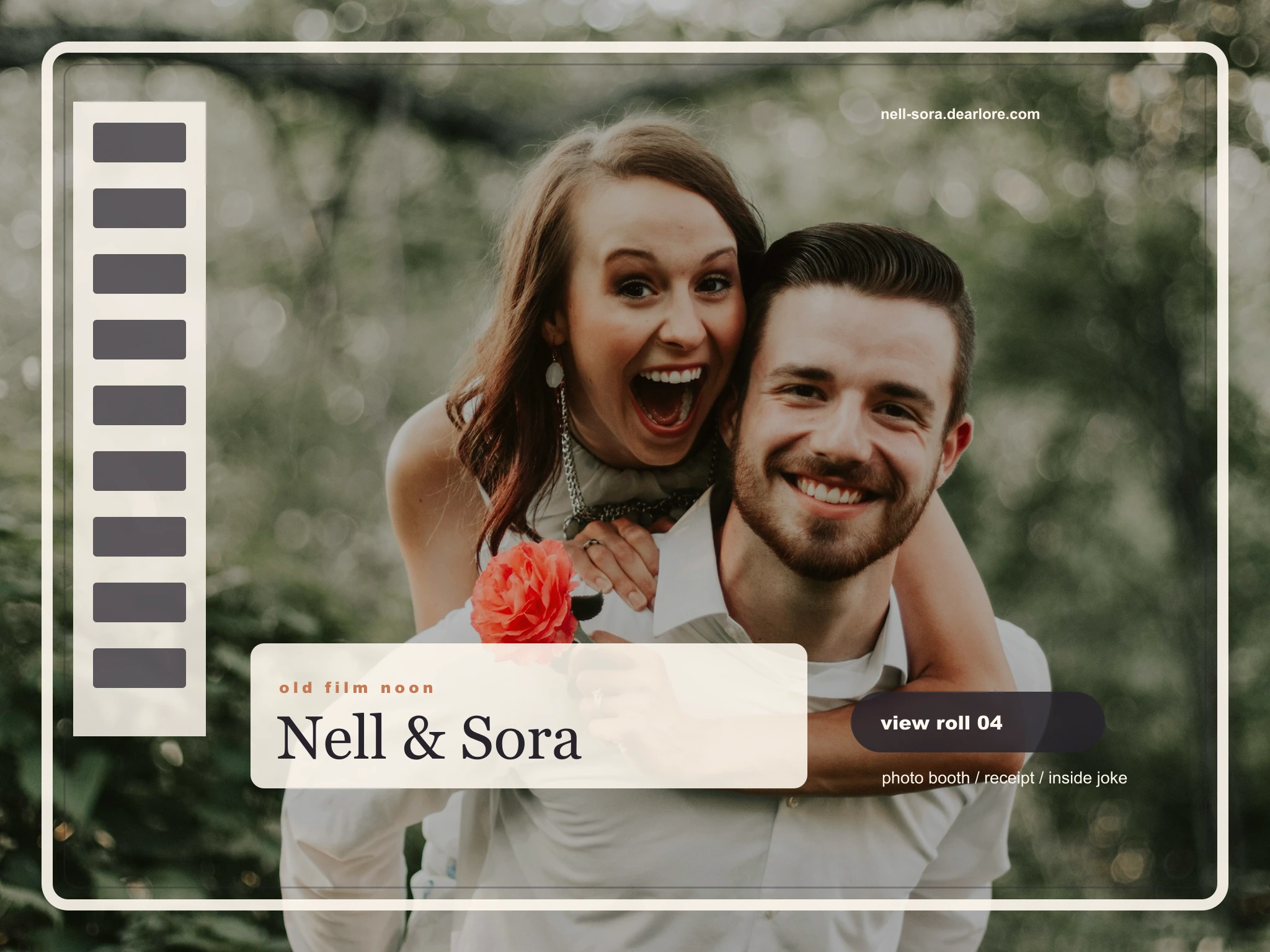Generated retro film couple website demo